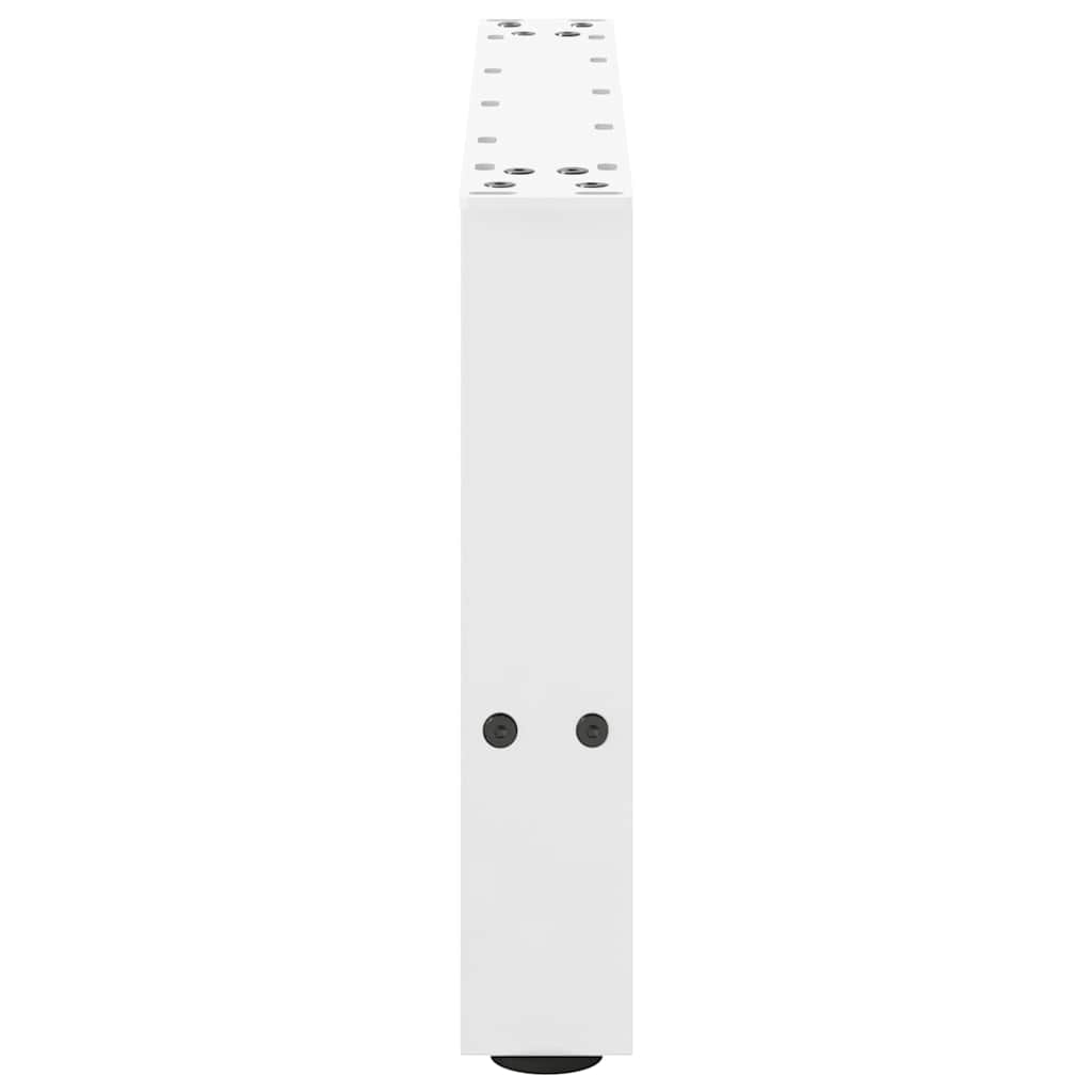 Salongbordben hvite 2 stk 50x(30-31) cm stål