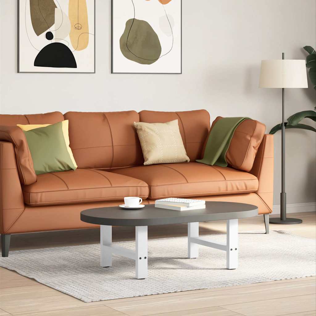 Salongbordben hvite 2 stk 50x(30-31) cm stål