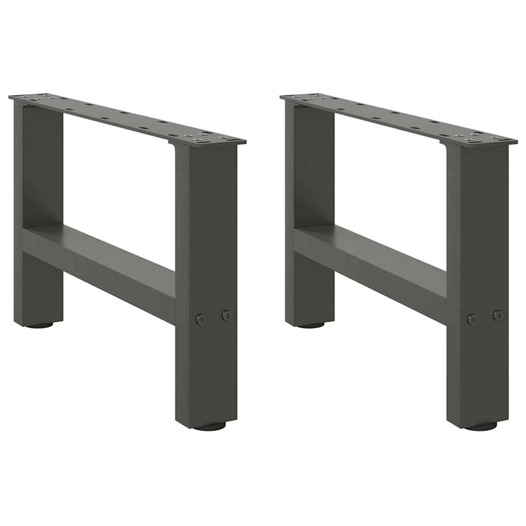 Salongbordben antrasitt 2 stk 50x(30-31) cm stål