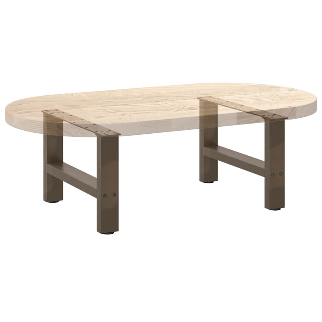 Salongbordben naturstål 2 stk 50x(30-31) cm stål