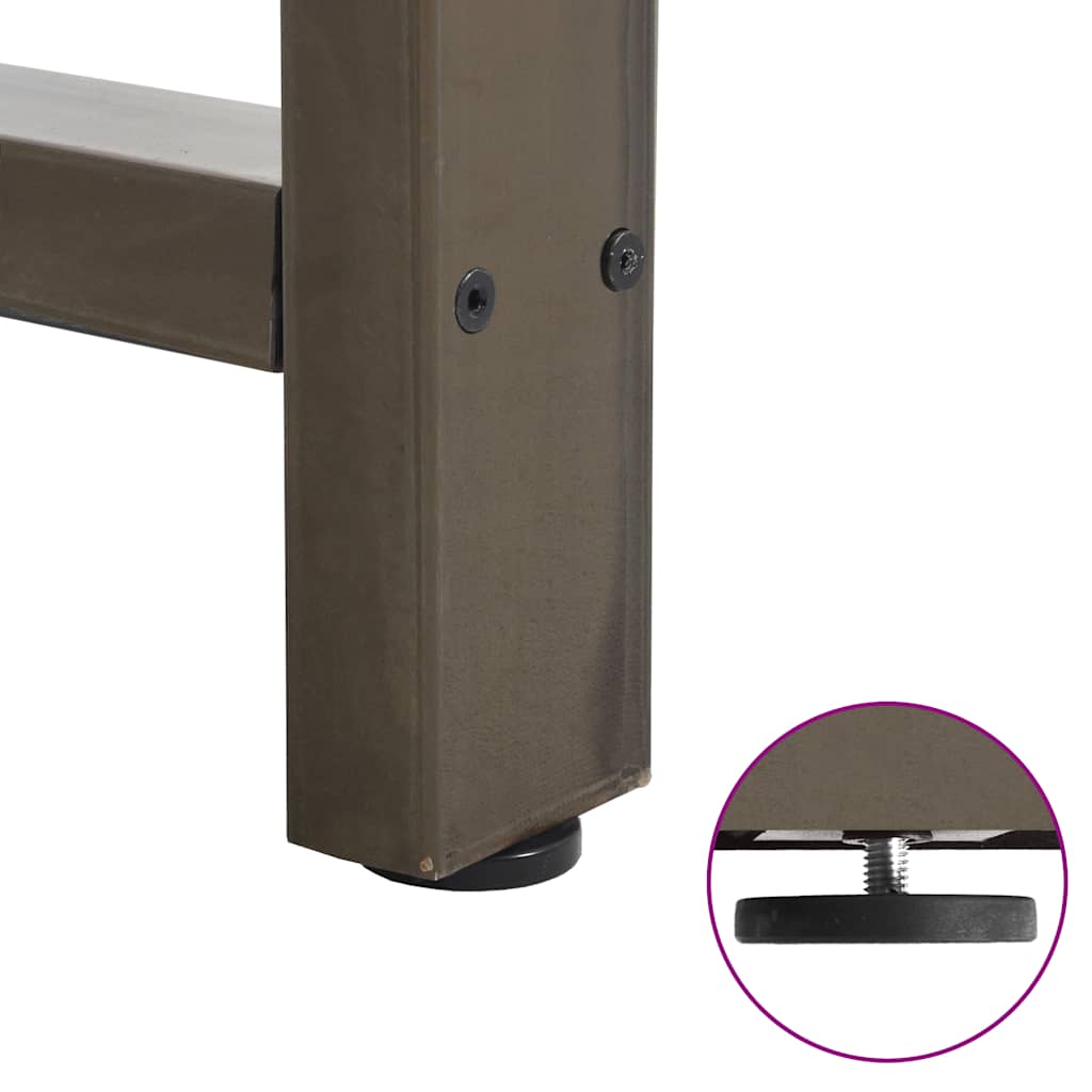 Salongbordben naturstål 2 stk 50x(30-31) cm stål