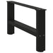 Salongbordben svart 2 stk 60x(30-31) cm stål
