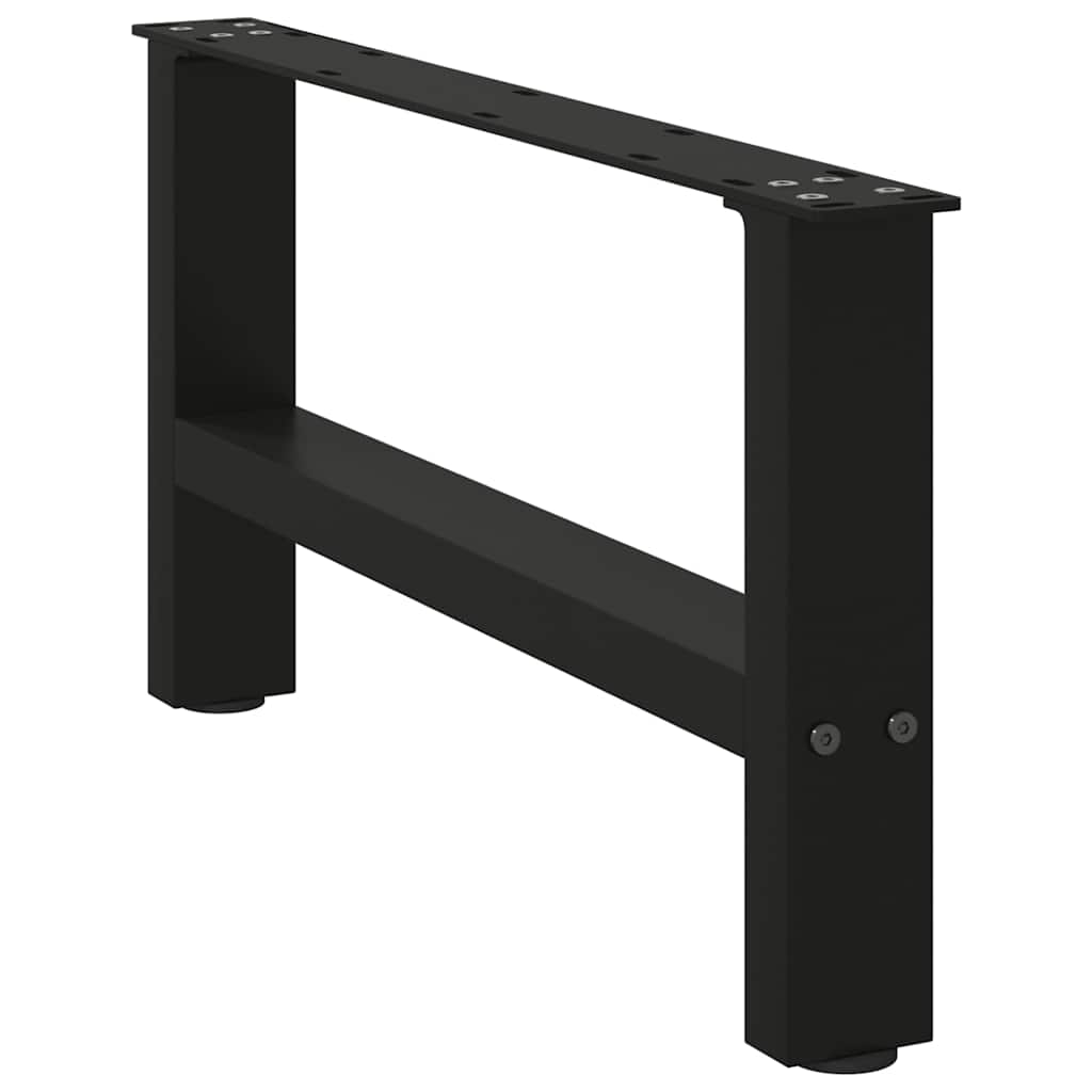 Salongbordben svart 2 stk 60x(30-31) cm stål