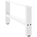 Salongbordben hvite 2 stk 60x(30-31) cm stål