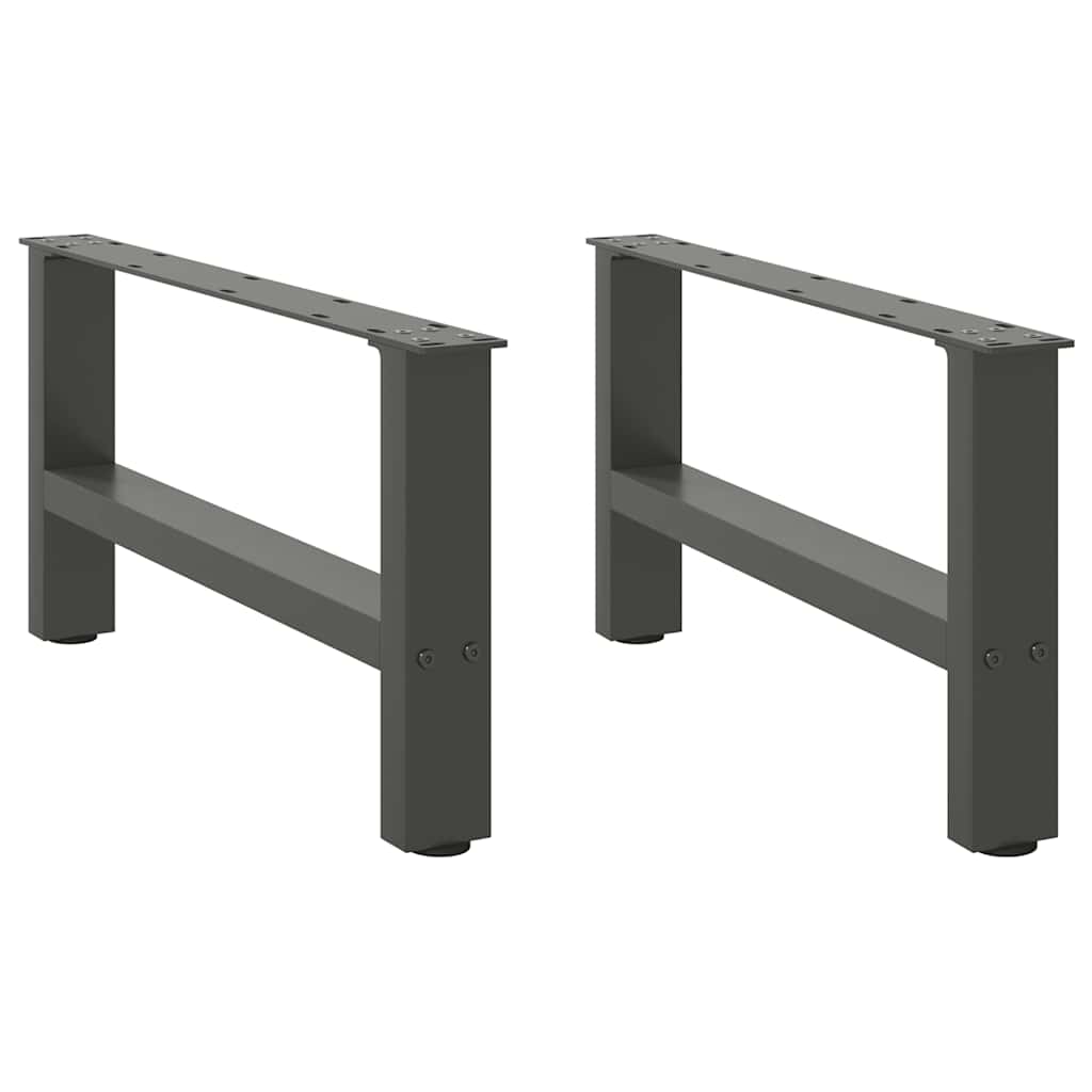 Salongbordben antrasitt 2 stk 60x(30-31) cm stål