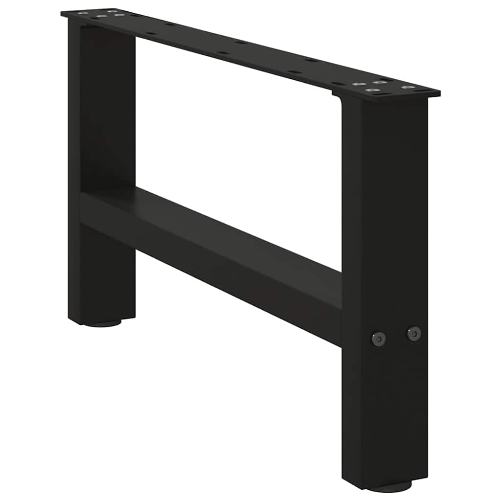 Salongbordben svart 2 stk 70x(30-31) cm stål