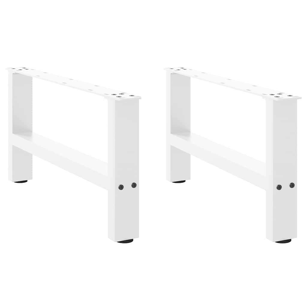 Salongbordben hvite 2 stk 70x(30-31) cm stål