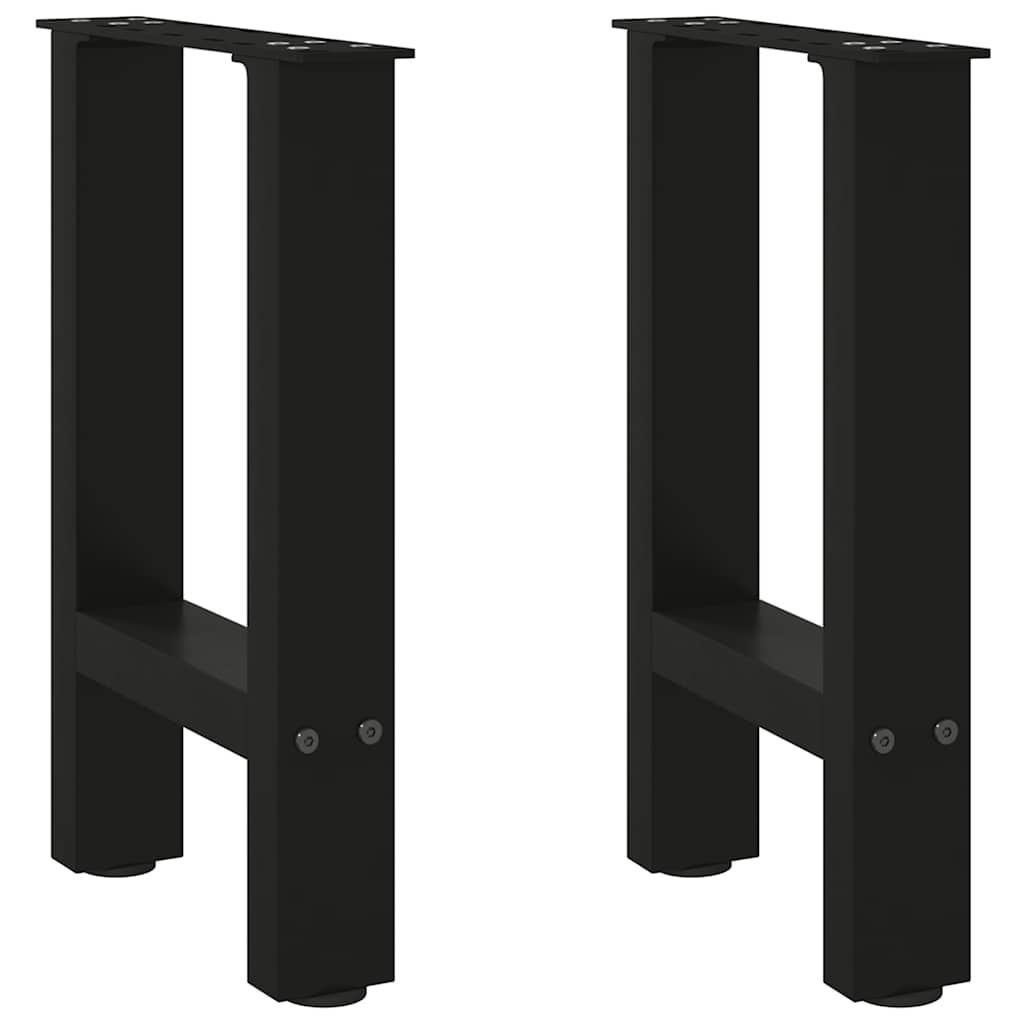 Salongbordben svart 2 stk 28 x (42-43) cm stål