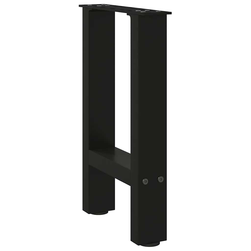 Salongbordben svart 2 stk 28 x (42-43) cm stål