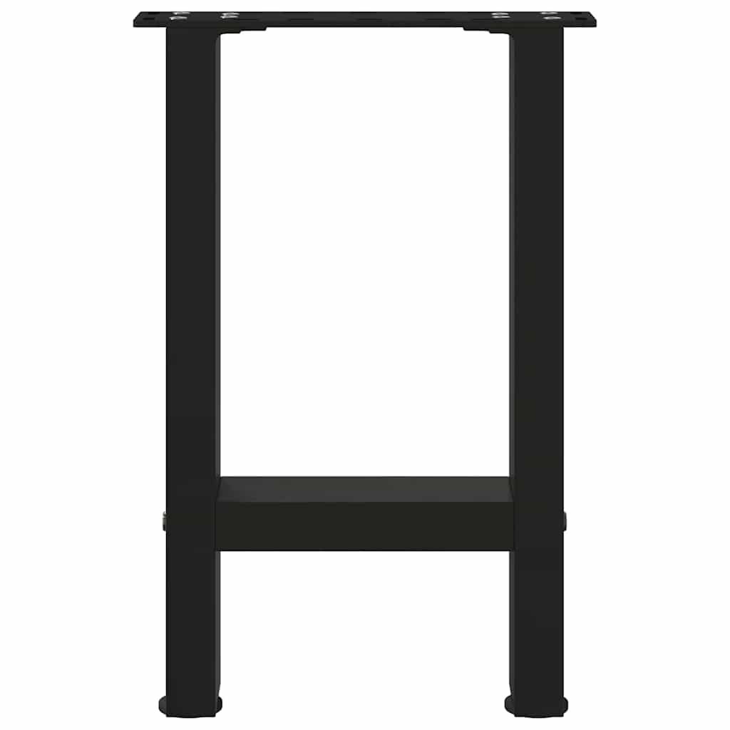 Salongbordben svart 2 stk 28 x (42-43) cm stål