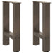 Salongbordben naturstål 2 stk 38 x (42-43) cm stål