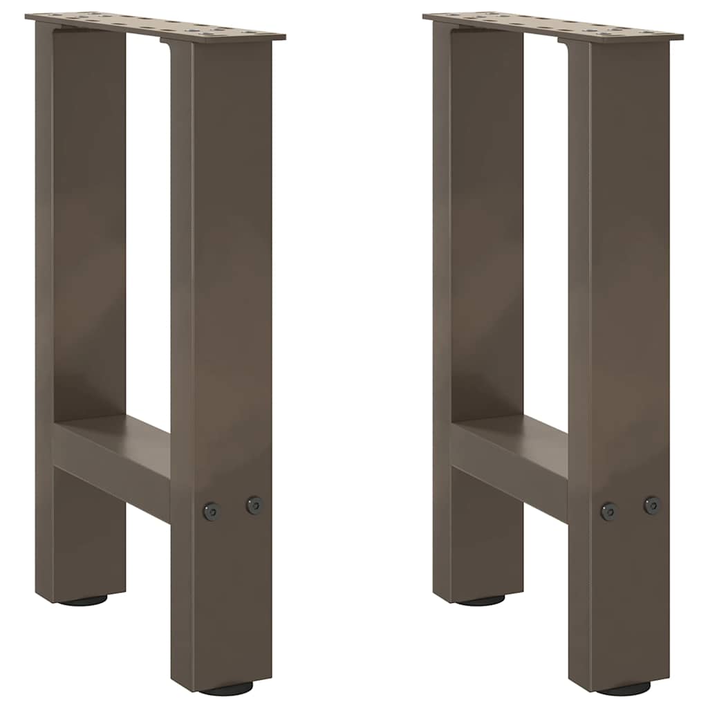 Salongbordben naturstål 2 stk 38 x (42-43) cm stål