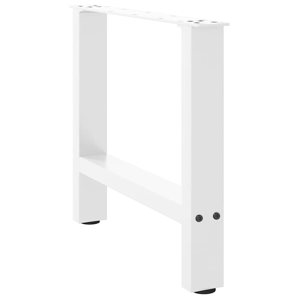 Salongbordben hvite 2 stk 50x(42-43) cm stål