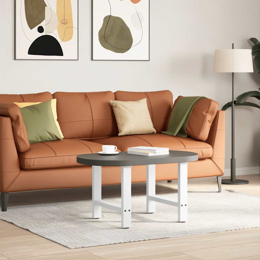 Salongbordben hvite 2 stk 50x(42-43) cm stål