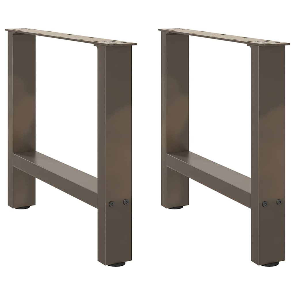 Salongbordben naturstål 2 stk 50x(42-43) cm stål