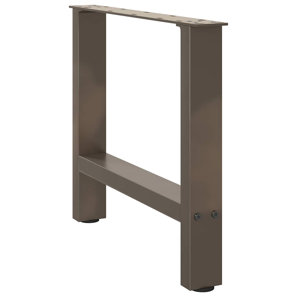 Salongbordben naturstål 2 stk 50x(42-43) cm stål