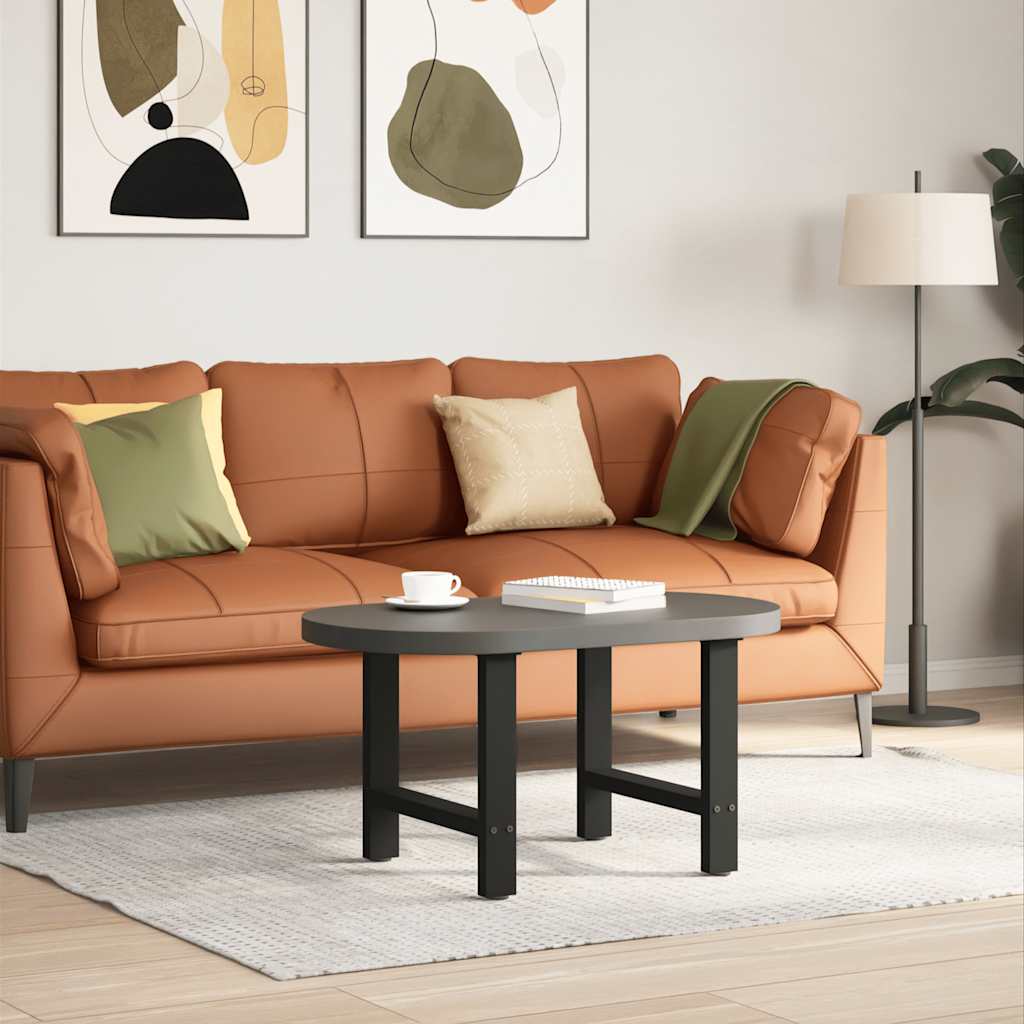 Salongbordben svart 2 stk 60x(42-43) cm stål