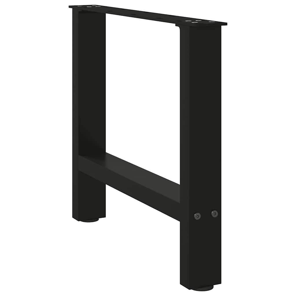 Salongbordben svart 2 stk 60x(42-43) cm stål