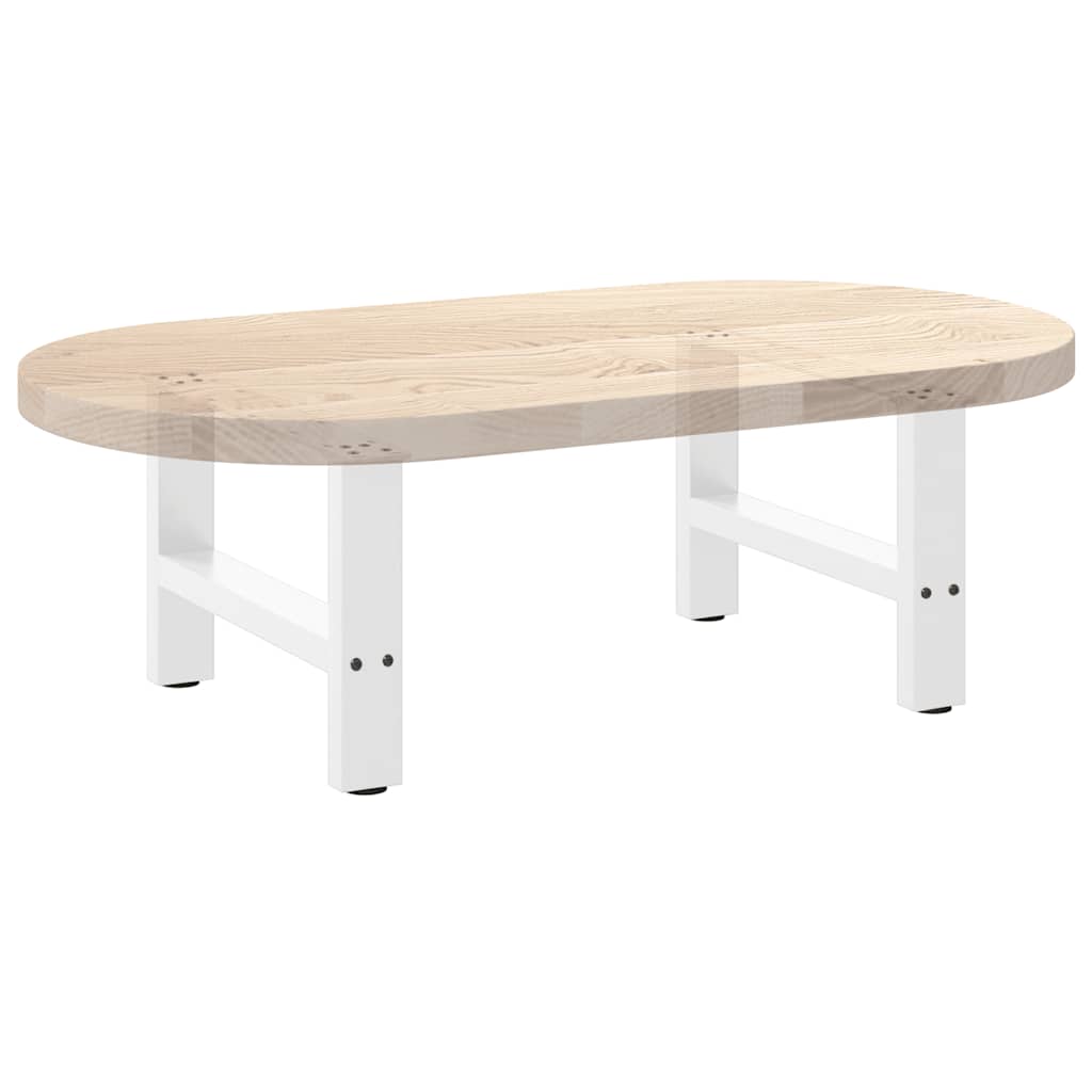 Salongbordben hvite 2 stk 60x(42-43) cm stål
