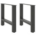 Salongbordben antrasitt 2 stk 60x(42-43) cm stål