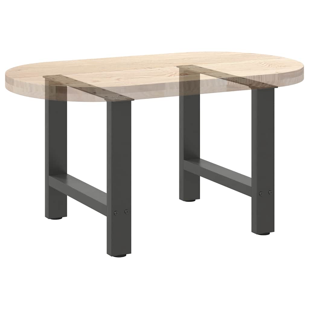 Salongbordben antrasitt 2 stk 60x(42-43) cm stål