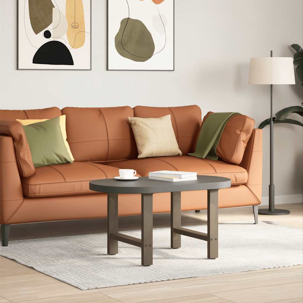 Salongbordben naturstål 2 stk 60x(42-43) cm stål