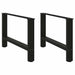 Salongbordben svart 2 stk 70x(42-43) cm stål