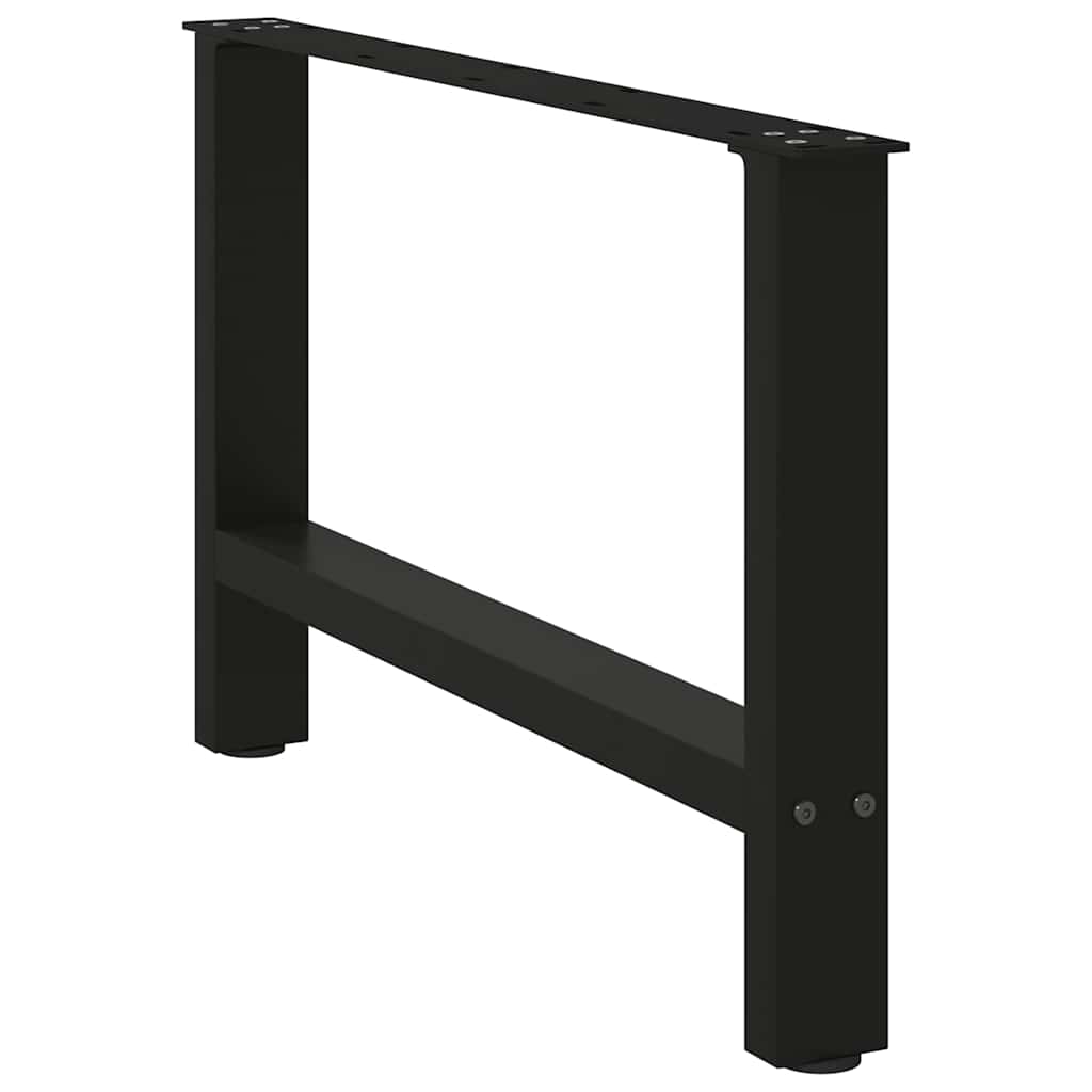 Salongbordben svart 2 stk 70x(42-43) cm stål