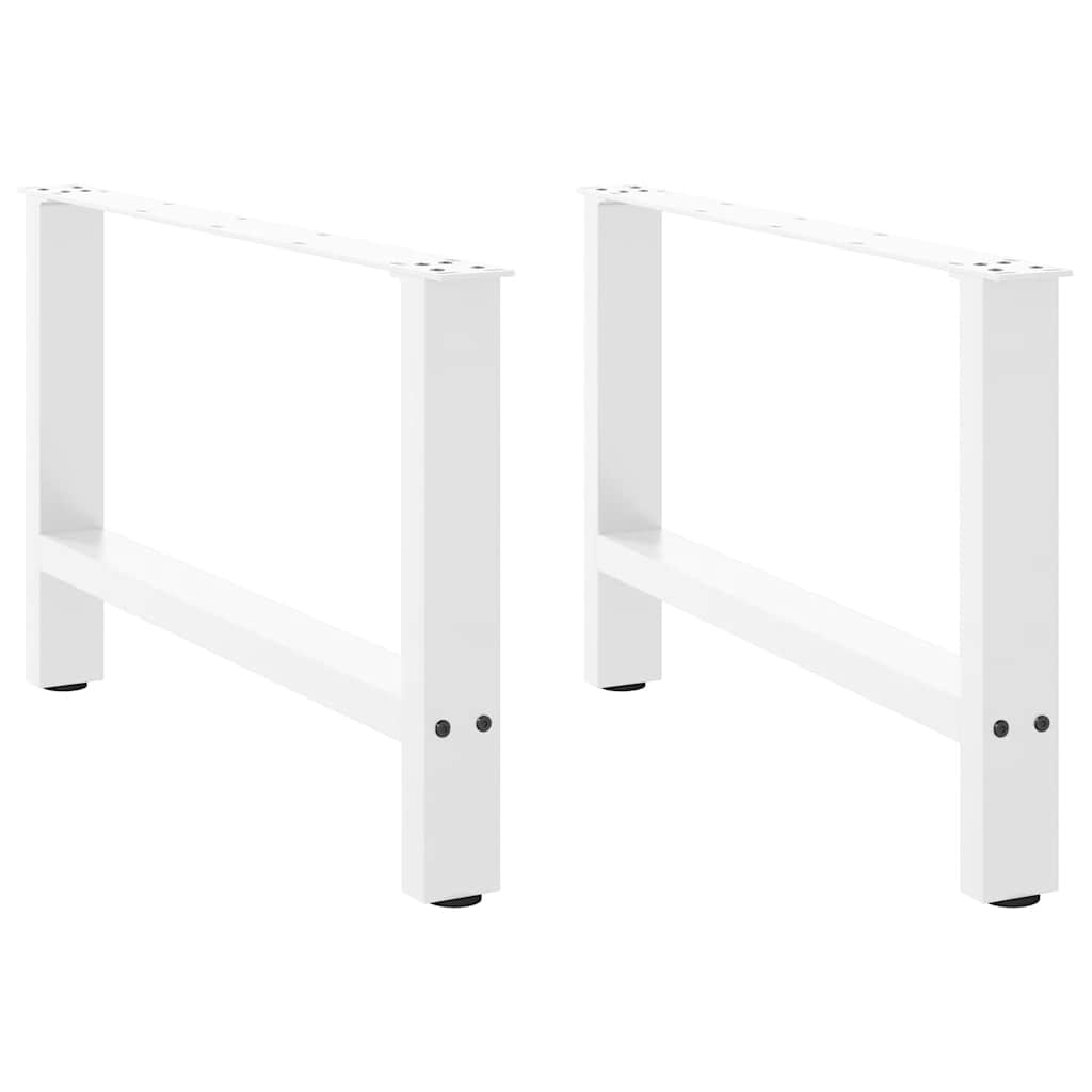 Salongbordben hvite 2 stk 70x(42-43) cm stål