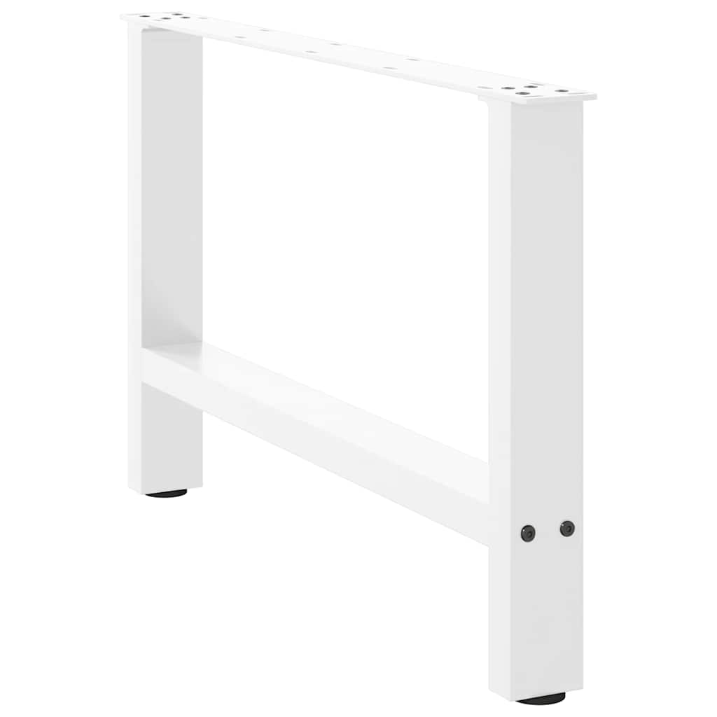 Salongbordben hvite 2 stk 70x(42-43) cm stål