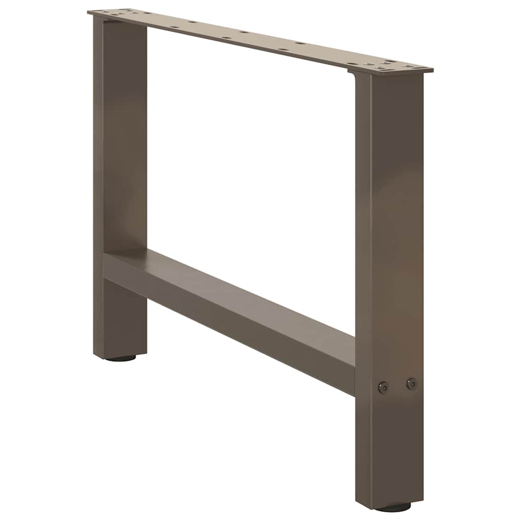 Salongbordben naturstål 2 stk 70x(42-43) cm stål