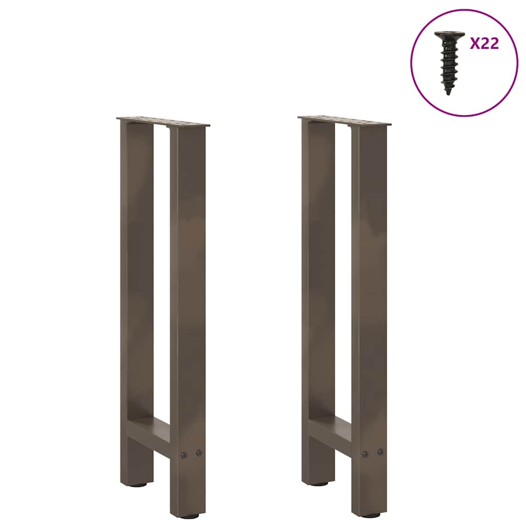 Konsollbordben naturstål 2 stk 38 x (72-73) cm stål