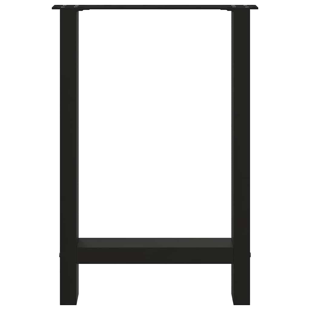 Spisebordben svart 2 stk 50x(72-73) cm stål