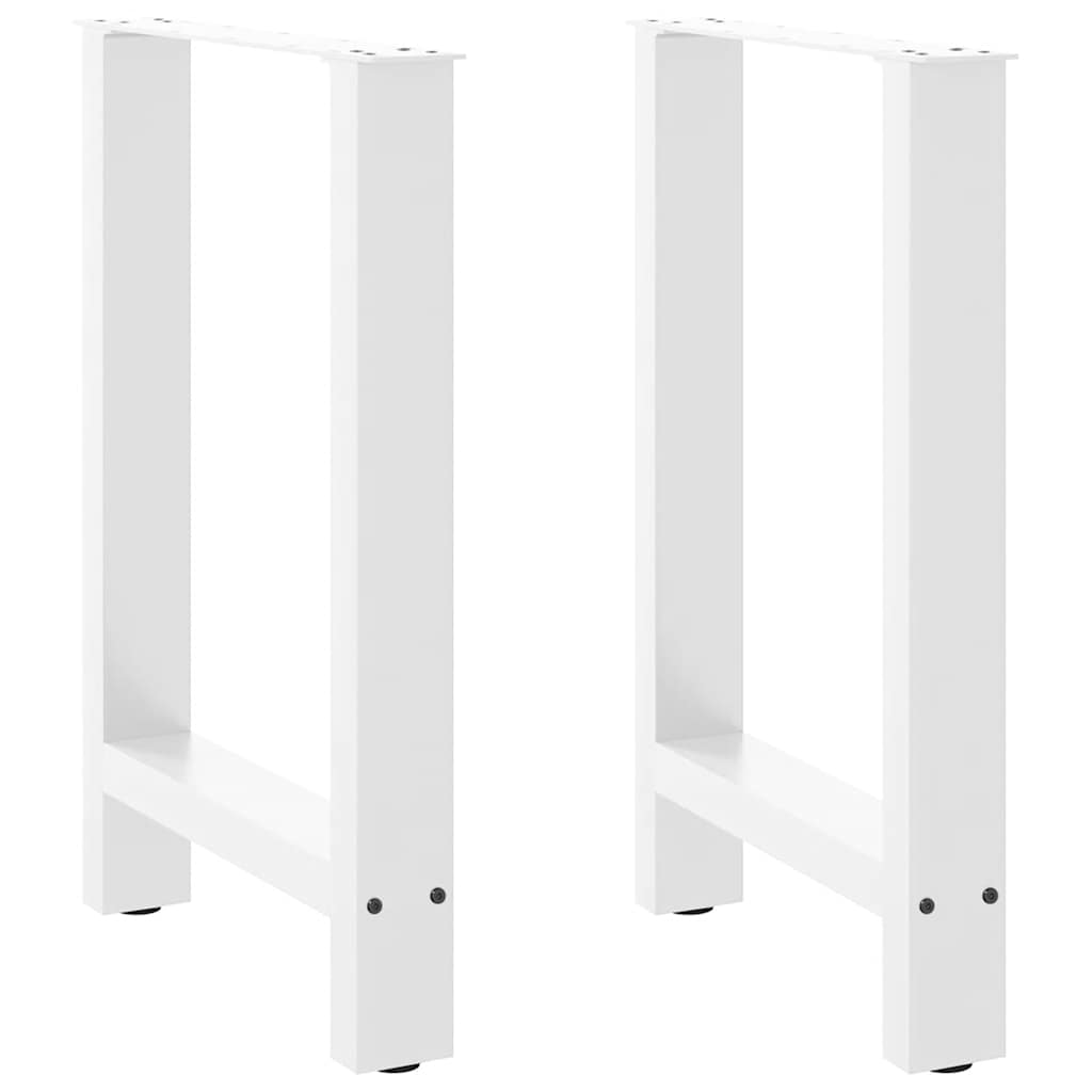 Spisebordben hvite 2 stk 50x(72-73) cm stål