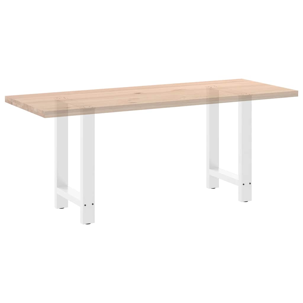 Spisebordben hvite 2 stk 50x(72-73) cm stål