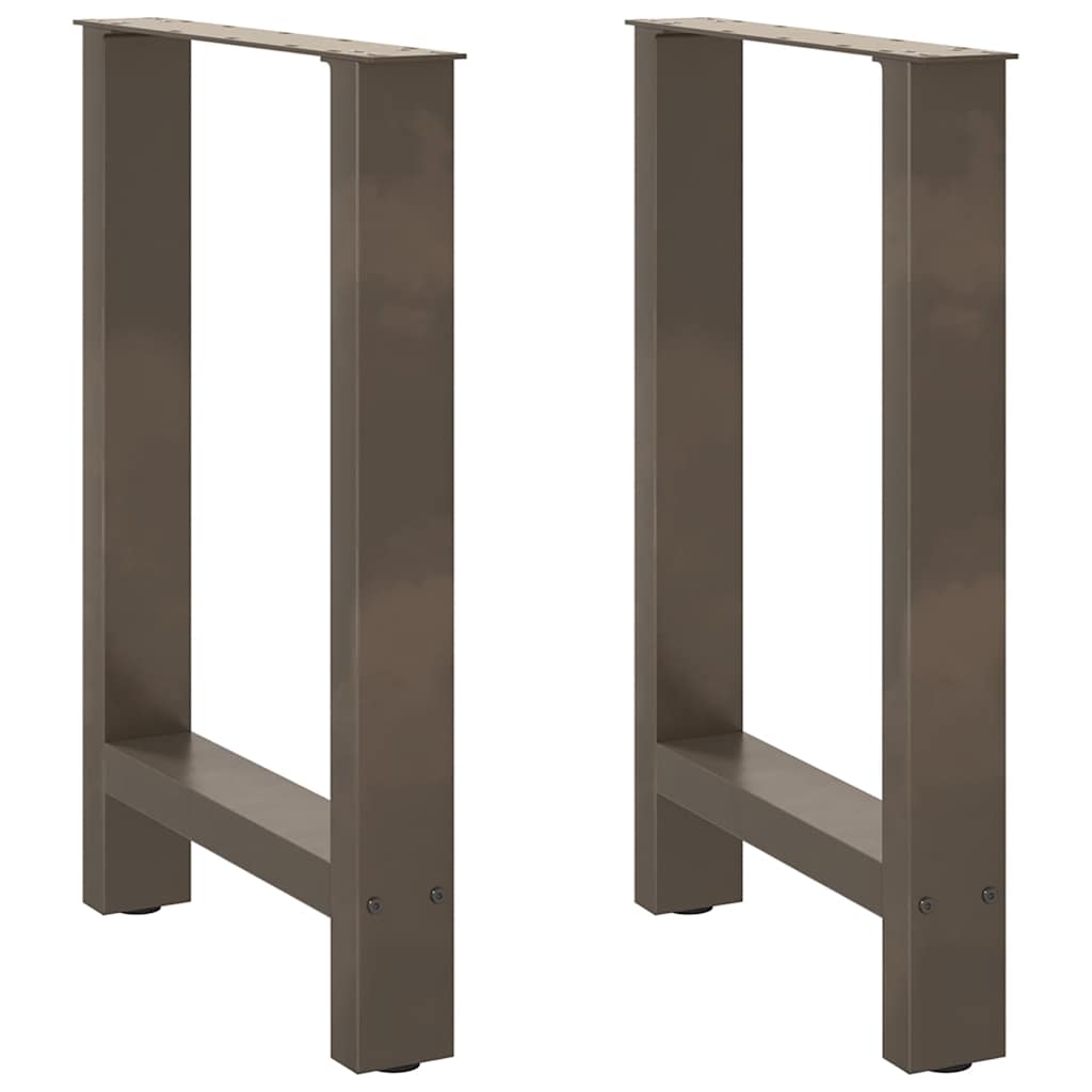 Spisebordben naturstål 2 stk 50x(72-73) cm stål