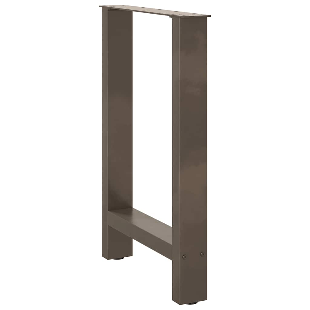 Spisebordben naturstål 2 stk 50x(72-73) cm stål