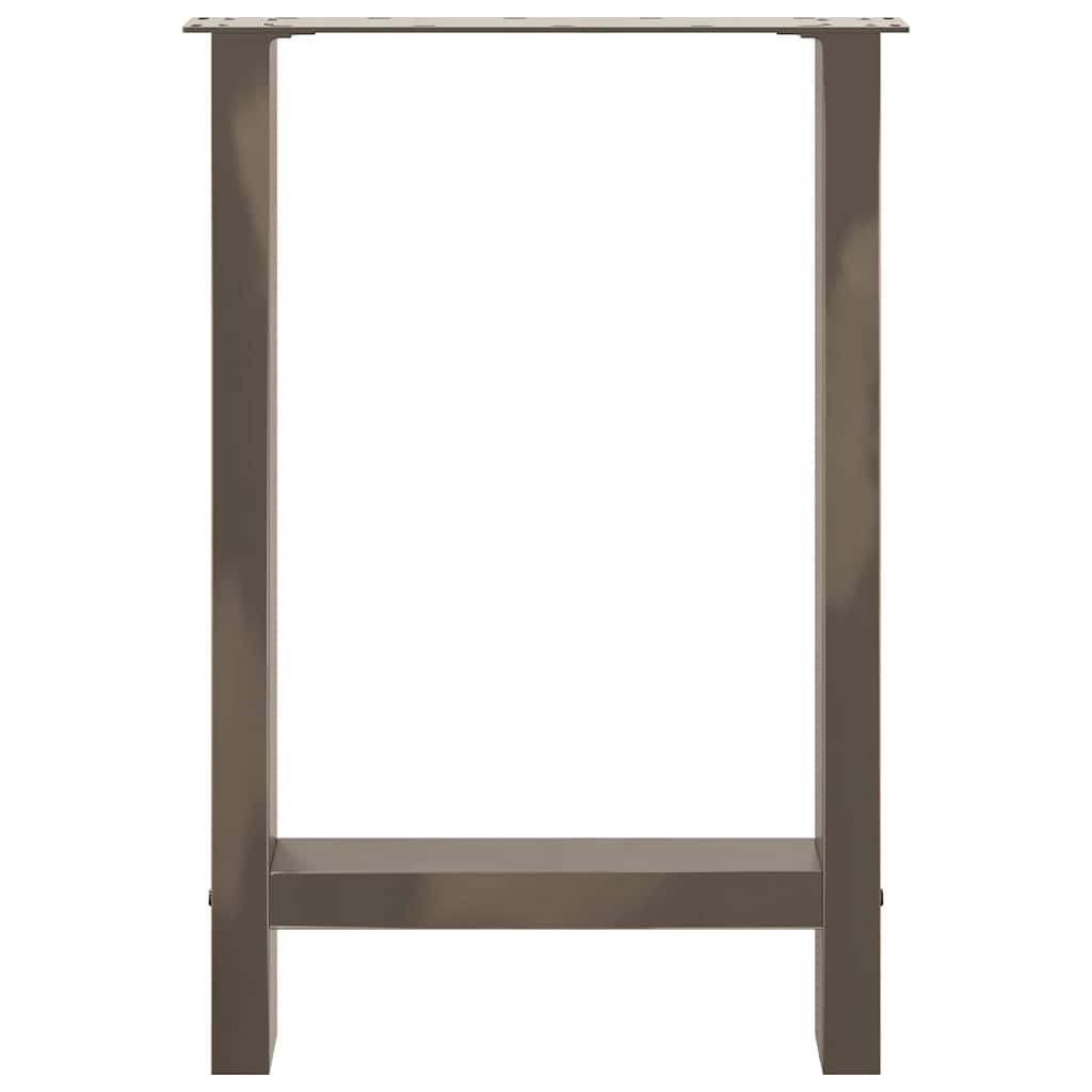 Spisebordben naturstål 2 stk 50x(72-73) cm stål