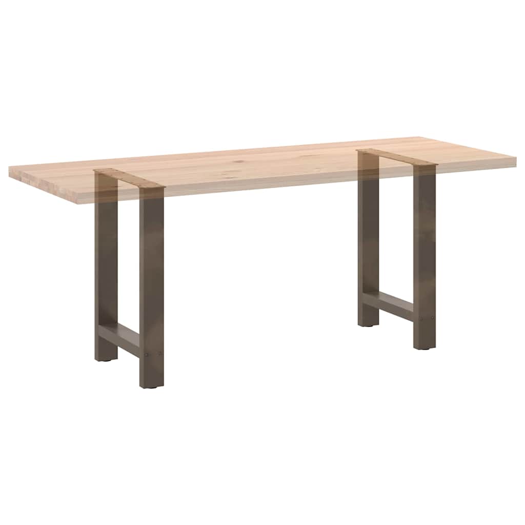 Spisebordben naturstål 2 stk 50x(72-73) cm stål
