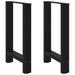Spisebordben svart 2 stk 60x(72-73) cm stål