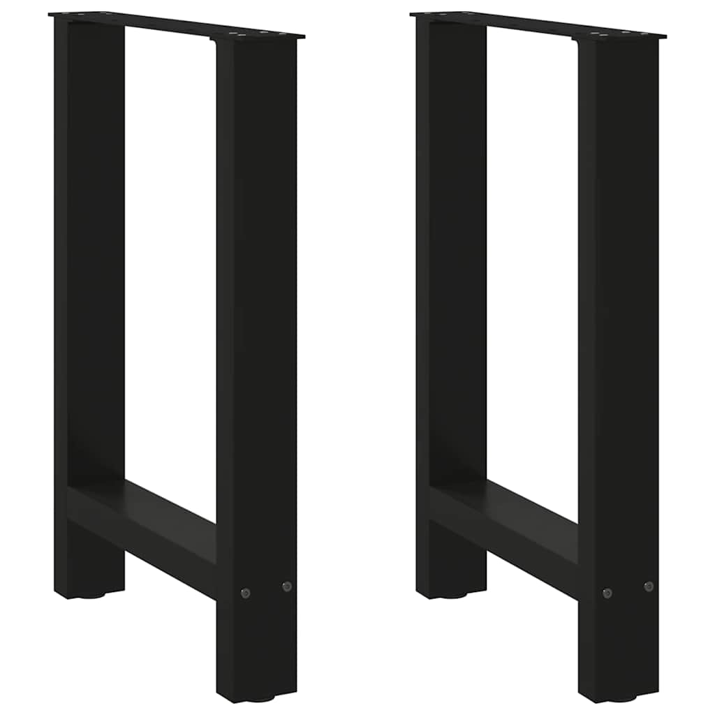 Spisebordben svart 2 stk 60x(72-73) cm stål