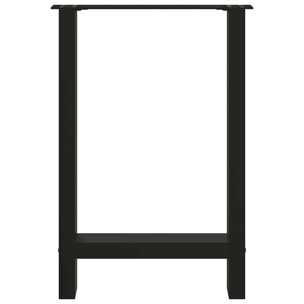 Spisebordben svart 2 stk 60x(72-73) cm stål