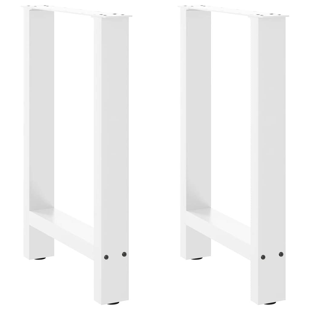 Spisebordben hvite 2 stk 60x(72-73) cm stål