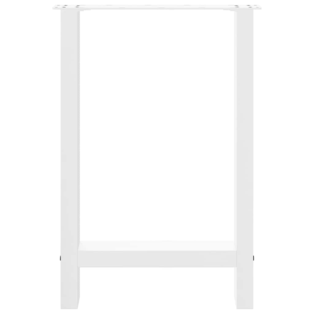 Spisebordben hvite 2 stk 60x(72-73) cm stål