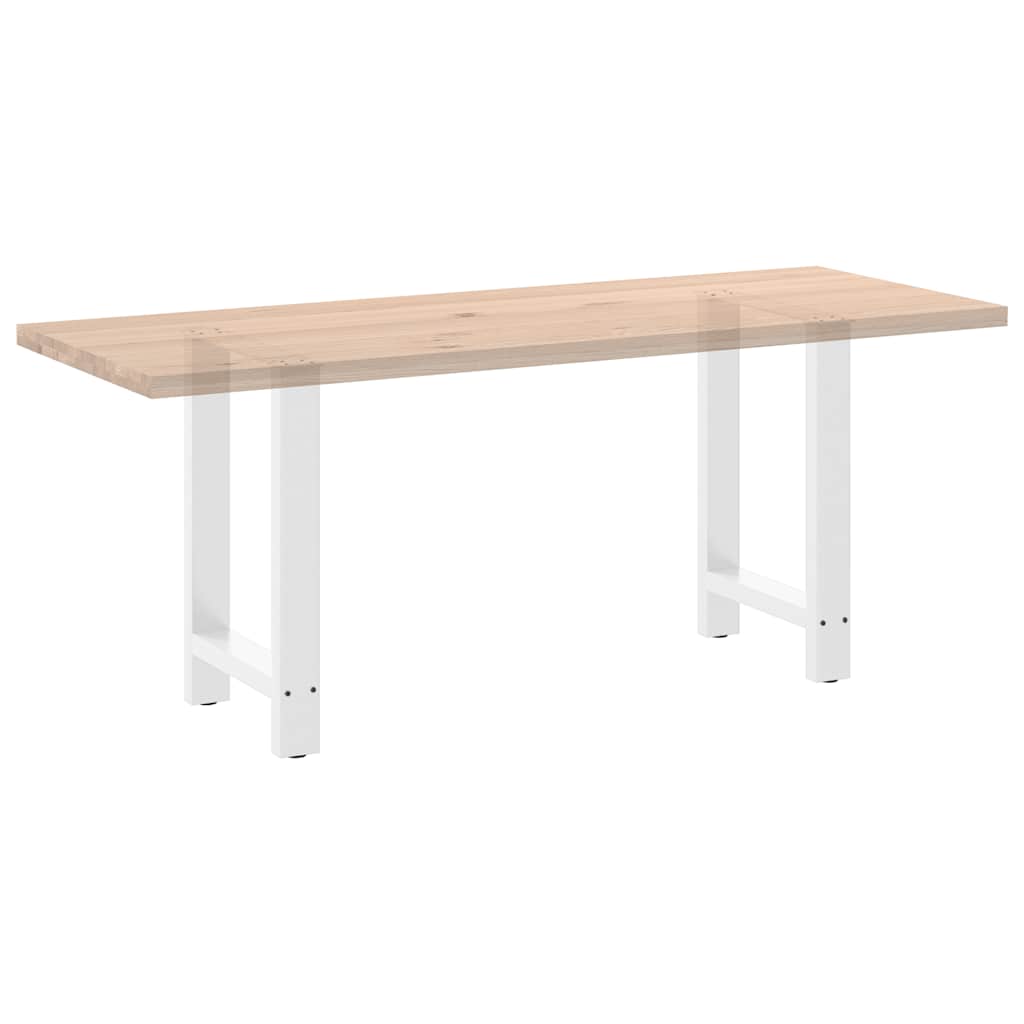 Spisebordben hvite 2 stk 60x(72-73) cm stål