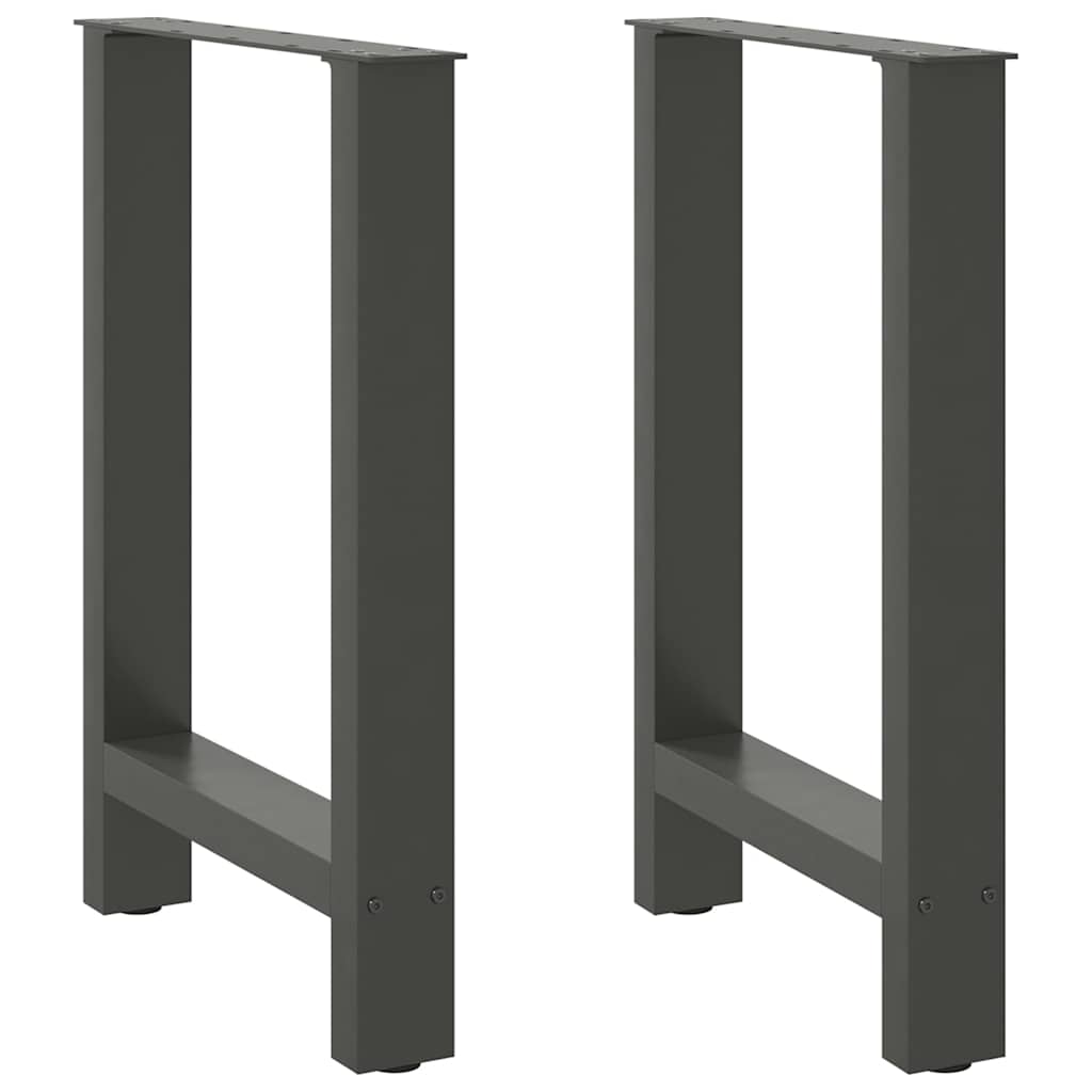 Spisebordben antrasitt 2 stk 60 x (72-73) cm stål