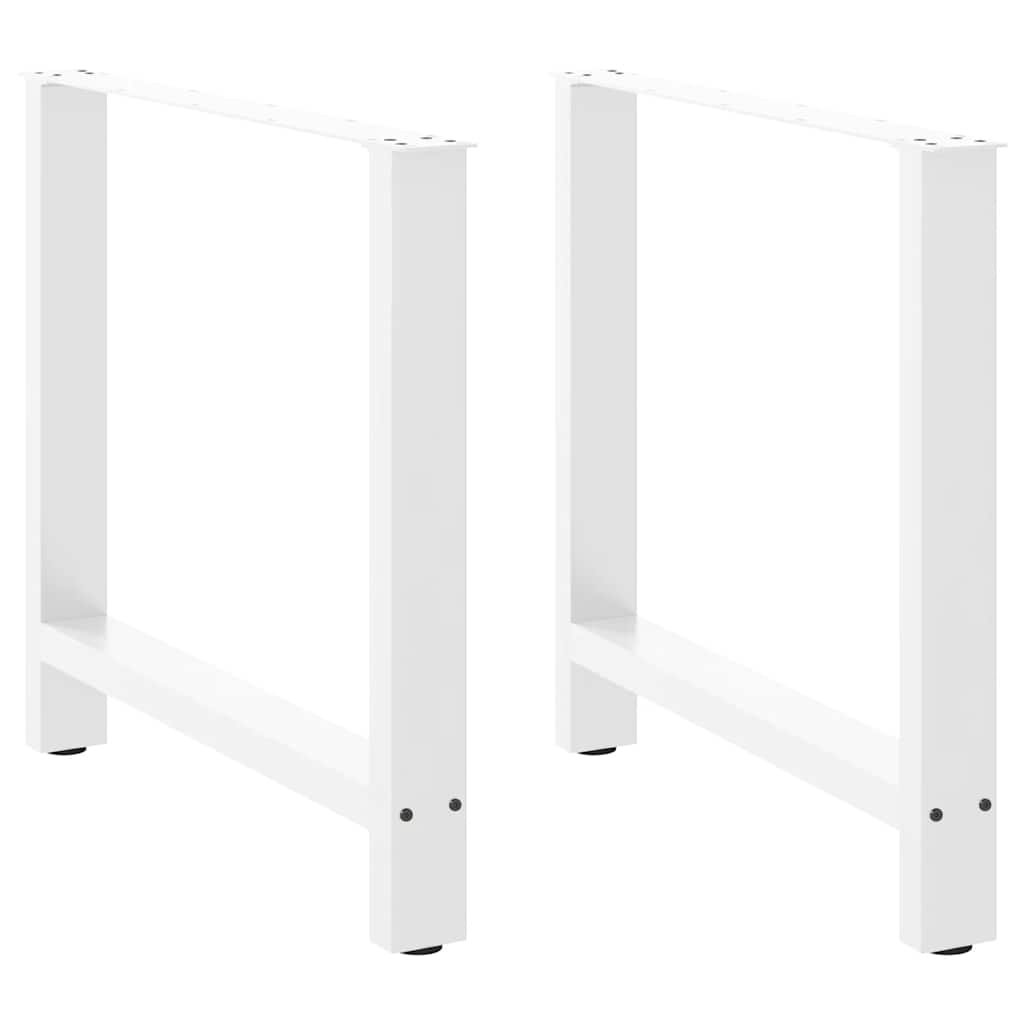Spisebordben hvite 2 stk 70x(72-73) cm stål