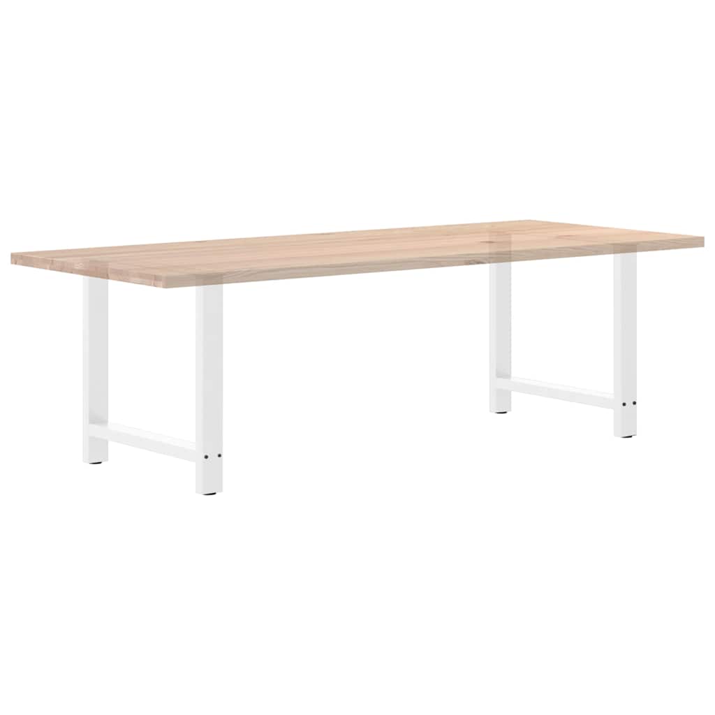Spisebordben hvite 2 stk 70x(72-73) cm stål