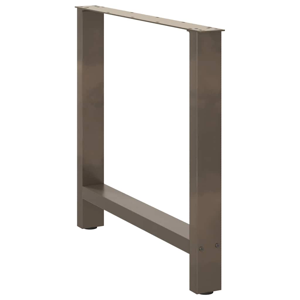 Spisebordben naturstål 2 stk 70x(72-73) cm stål