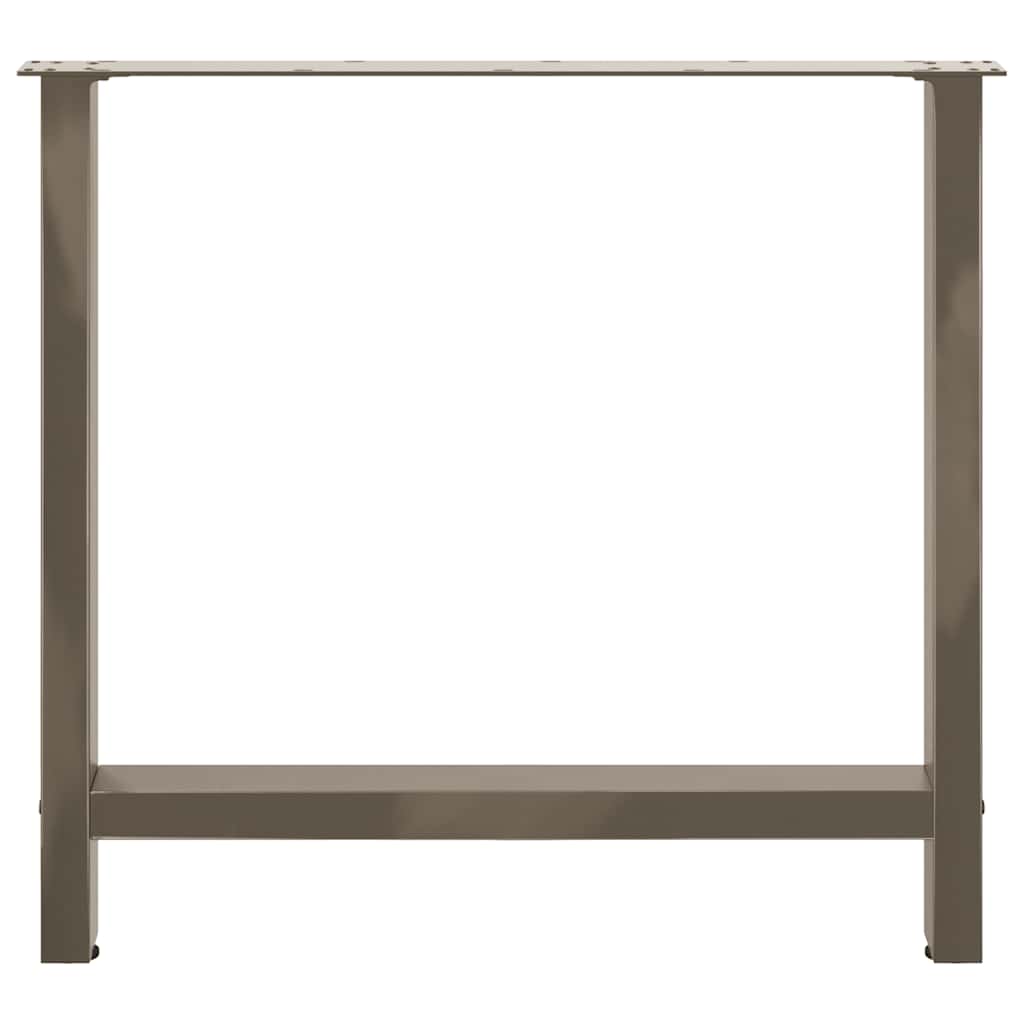 Spisebordben naturstål 2 stk 70x(72-73) cm stål